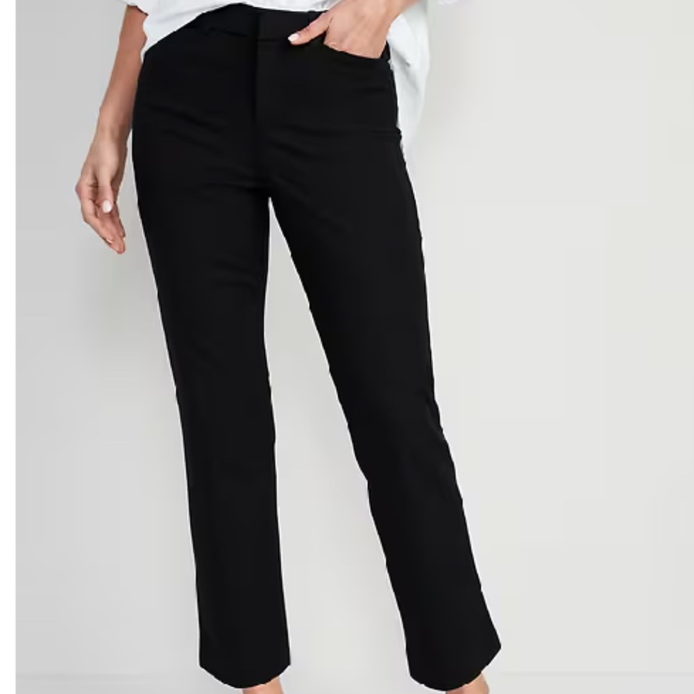 Old Navy High-Waisted Pixie Straight Pants – Size 14 – Black – EUC